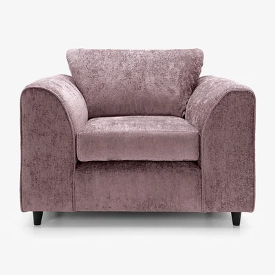 The Range Harriet Crushed Chenille Armchair Chair  - Pink