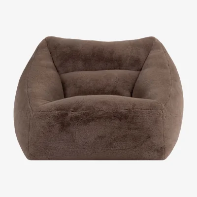 The Range Icon Natalia Armchair Faux Fur - Mocha Brown