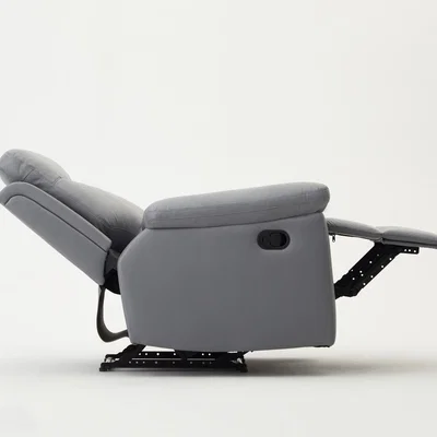 The Range Fletcher High Back Recliner Armchair Grey PU Faux Leather - Grey Faux Leather