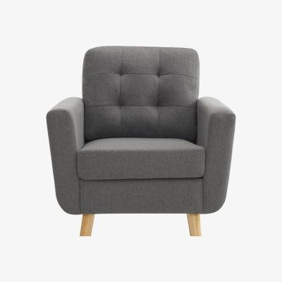 The Range Single Linen Accent Armchair - Grey