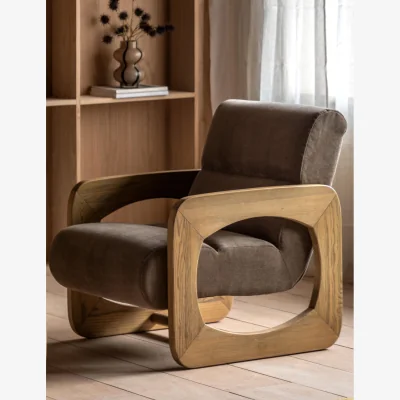 Rose & Grey Cristobal Armchair Mocha