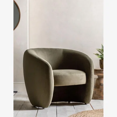 Rose & Grey Spencer Armchair in Moss Green