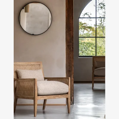 Rose & Grey Miso Rattan Armchair