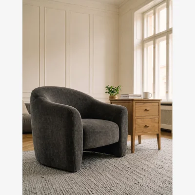 Rose & Grey Elio Armchair in Truffle