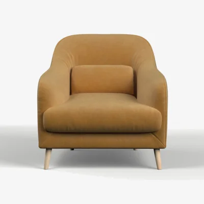 Rose & Grey Kew Armchair Caramel Classic Velvet