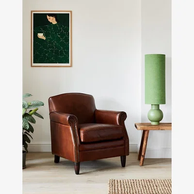 Rose & Grey Vintage Leather Brooklyn Armchair