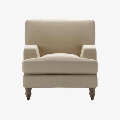 Sofa.com Isla Small Armchair in Pennine Stone Organic Smart Cotton