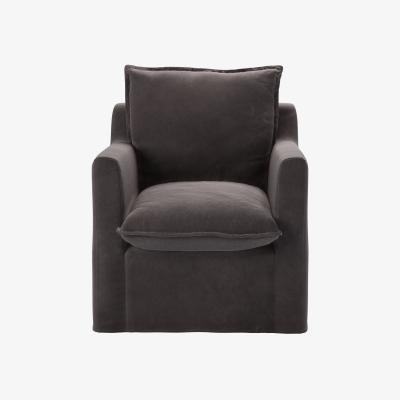 Sofa.com Anders Armchair in Shale Aquaclean Clever Velvet