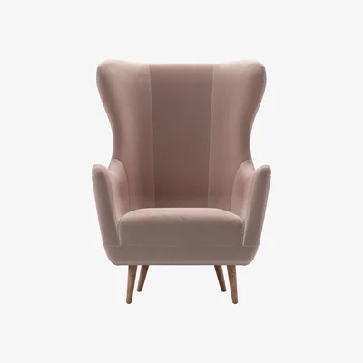 Sofa.com Louis Armchair in Orchid Cotton Matt Velvet - sofa.com