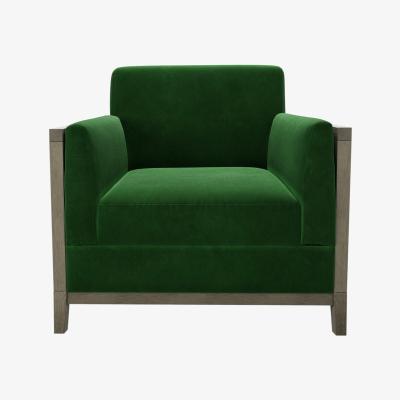 Sofa.com Chester Armchair in Putting Green Aquaclean Clever Velvet