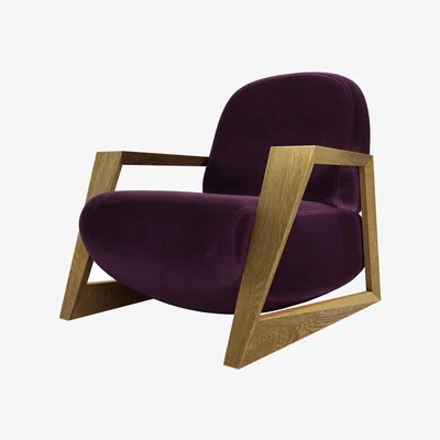 Sofa.com Hockney Armchair in Damson Smart Velvet
