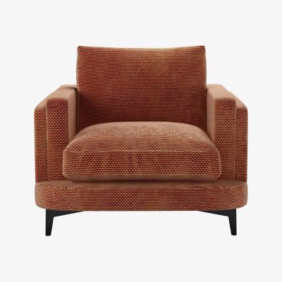 Sofa.com Boston Squared Arm Armchair in Pomegranate Bubble Velvet