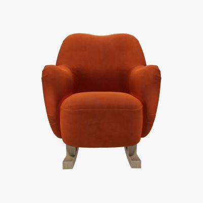 Sofa.com Ginger Rocking Chair in Brick Aquaclean Clever Velvet