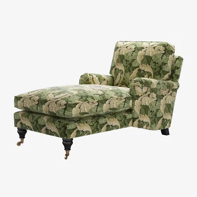 Sofa.com Bluebell Chaise Armchair in Acanthus Velvet Nettle