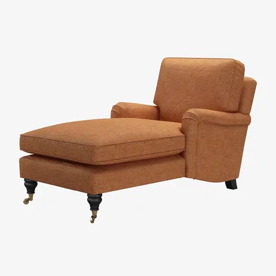 Sofa.com Bluebell Chaise Armchair in Terracotta Florence Textured Weave