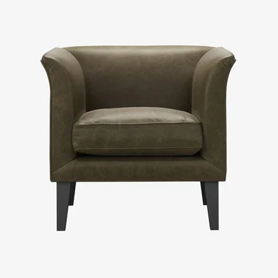 Sofa.com Fingal Armchair in Dark Moss Antique Leather - sofa.com