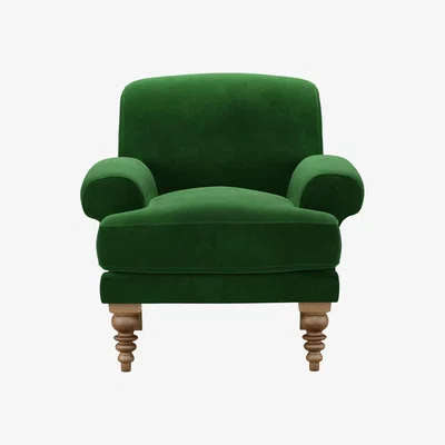 Sofa.com Saturday Armchair in Putting Green Aquaclean Clever Velvet