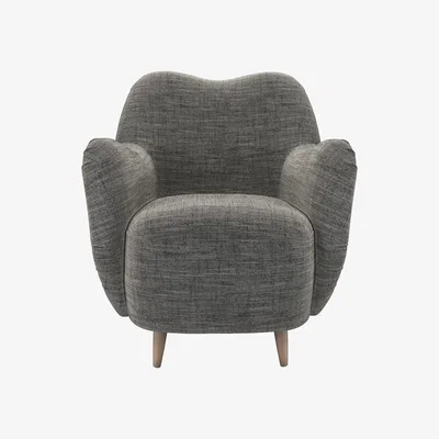 Sofa.com Ginger Armchair in Liquorice Baylee Multi-Tone Viscose Linen