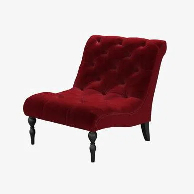 Sofa.com Nearly New Claude Armchair in Claret Cotton Matt Velvet - sofa.com