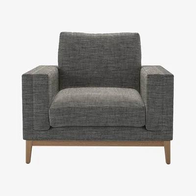 Sofa.com Costello Armchair in Liquorice Baylee Multi-Tone Viscose Linen