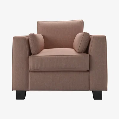 Sofa.com Bowie Armchair in Blush Pure Belgian Linen - sofa.com