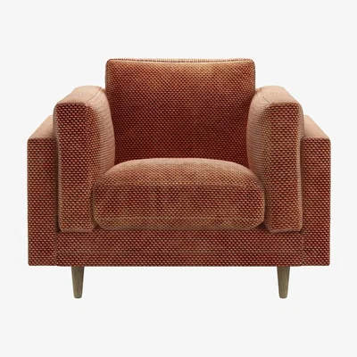 Sofa.com Marco Armchair in Pomegranate Bubble Velvet