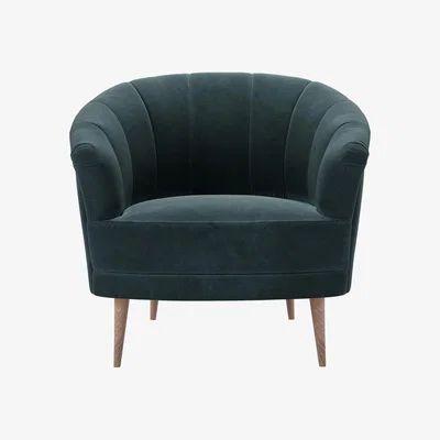 Sofa.com Harper Armchair in Deep Forest Aquaclean Clever Velvet