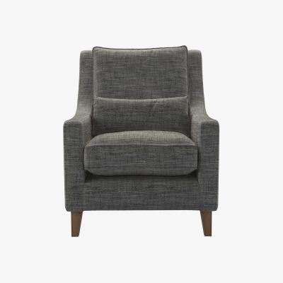 Sofa.com High Back Iggy Armchair in Liquorice Baylee Multi-Tone Viscose Linen