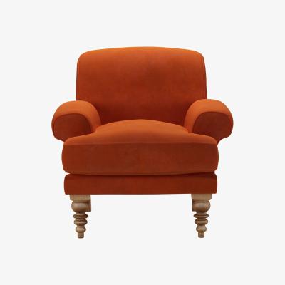 Sofa.com Saturday Armchair in Brick Aquaclean Clever Velvet