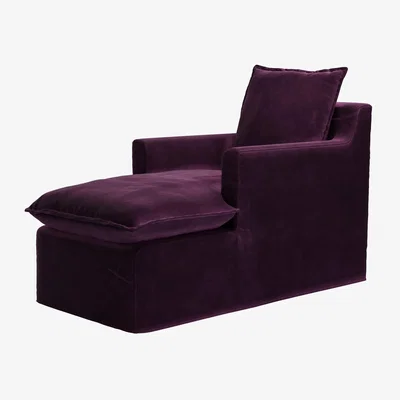 Sofa.com Anders Chaise Armchair in Damson Smart Velvet