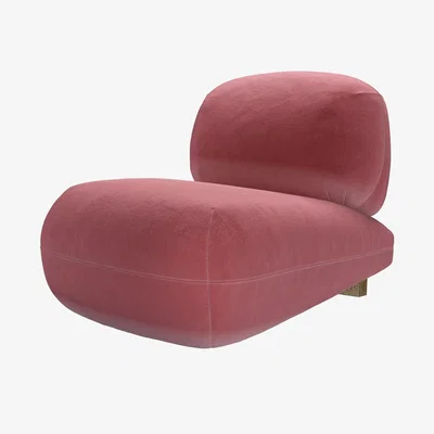 Sofa.com Seattle Armchair in Dusty Rose Cotton Matt Velvet - sofa.com