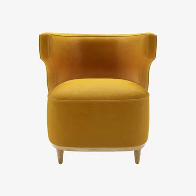 Sofa.com Edie Armchair in Butterscotch Pure Cotton Matt Velvet - sofa.com