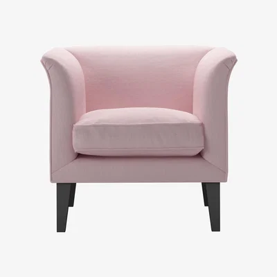 Sofa.com Fingal Armchair in Powder Pink Brushed Linen Cotton - sofa.com