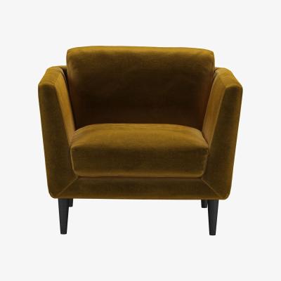Sofa.com Holly Small Armchair in Nefertiti Gold Cotton Matt Velvet