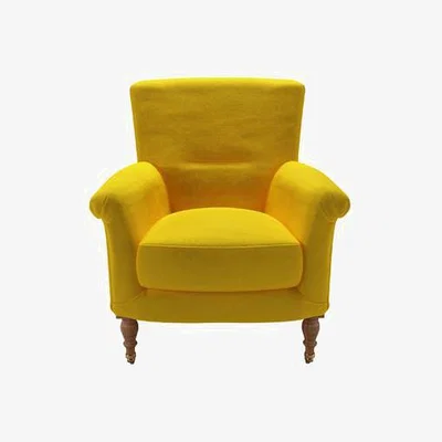 Sofa.com Alderney Armchair in Canary Cotton Matt Velvet - sofa.com