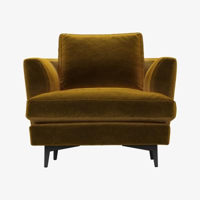 Sofa.com Lars Armchair in Nefertiti Gold Cotton Matt Velvet