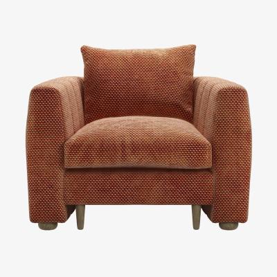 Sofa.com Tiffany Slim Armchair in Pomegranate Bubble Velvet