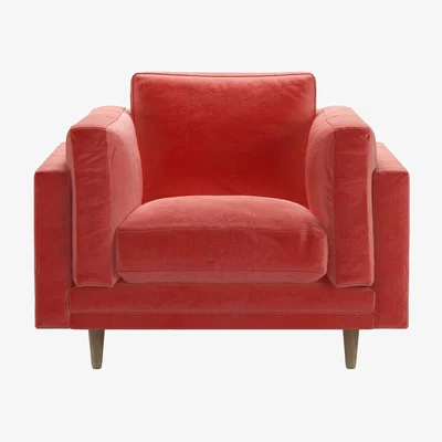 Sofa.com Marco Armchair in Dusty Rose Cotton Matt Velvet