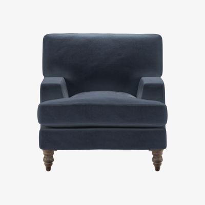 Sofa.com Isla Small Armchair in Skyfall Cotton Matt Velvet