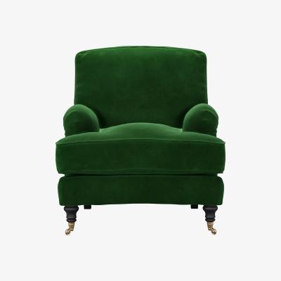 Sofa.com Bluebell Armchair in Putting Green Aquaclean Clever Velvet