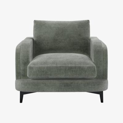 Sofa.com Boston Curved Arm Armchair in Moonstone Speckled Chenille