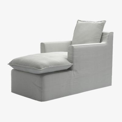 Sofa.com Anders Chaise Armchair in Wishing Well Organic Smart Cotton