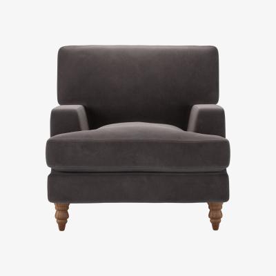 Sofa.com Isla Armchair in Shale Aquaclean Clever Velvet
