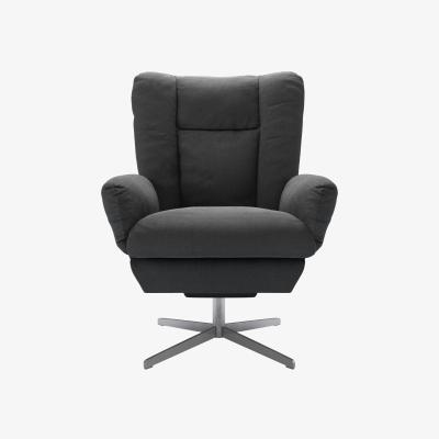 Sofa.com Ellora Swivel Armchair in Arctic Seal Easy Cotton