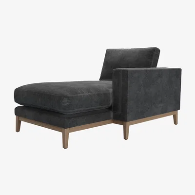 Sofa.com Costello  RHF Chaise Armchair in Raven Speckled Chenille