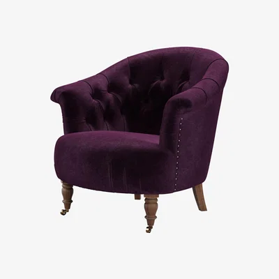 Sofa.com Bertie Armchair in Plum Smart Velvet - sofa.com