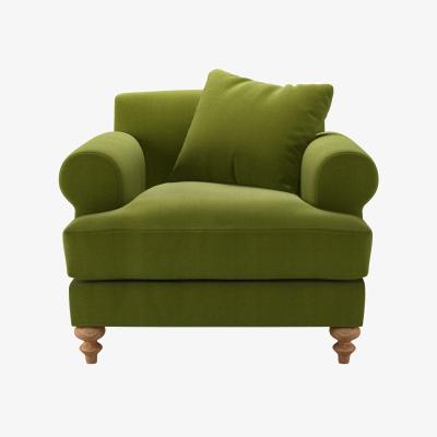 Sofa.com Teddy Armchair in Vine Leaf Organic Smart Cotton