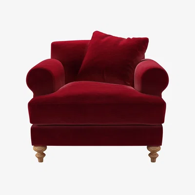 Sofa.com Teddy Armchair in Malbec Cotton Matt Velvet