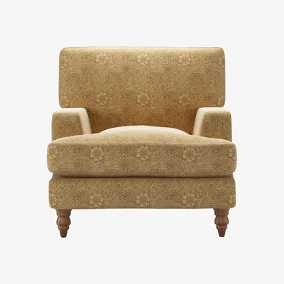 Sofa.com Isla Armchair in Marigold Velvet Ochre