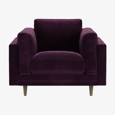 Sofa.com Marco Armchair in Damson Smart Velvet